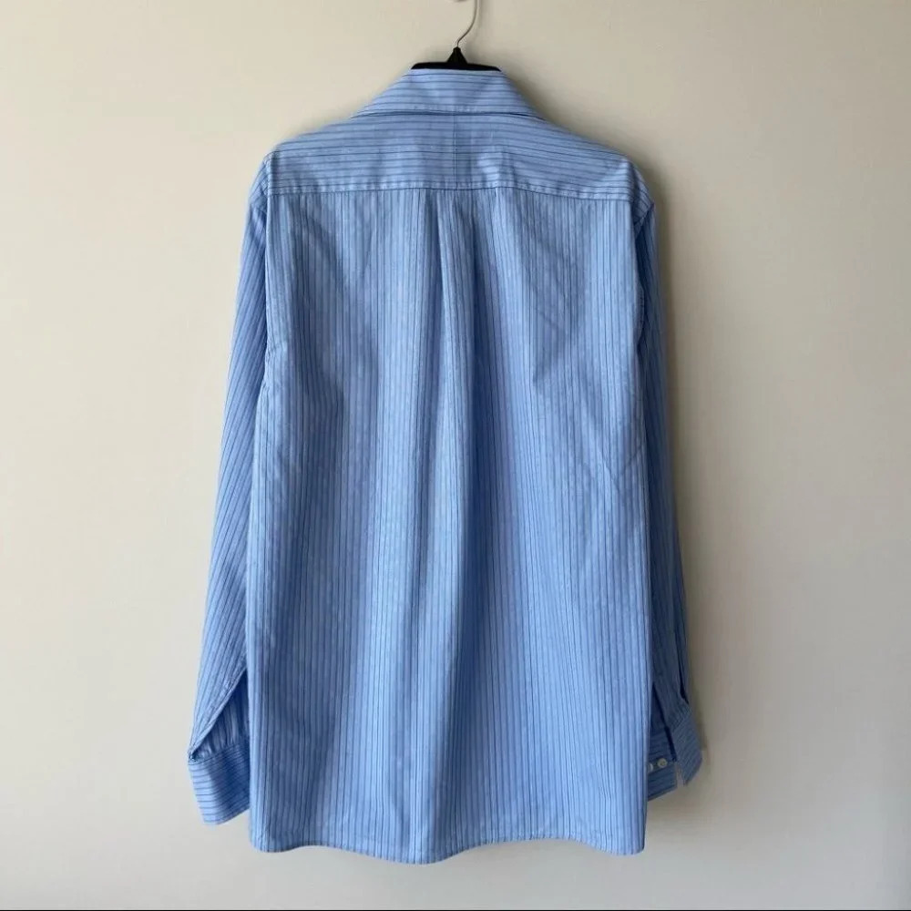 Michael Kors Blue Striped Button Down Dress Shirt - Picture 2 of 14